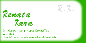 renata kara business card